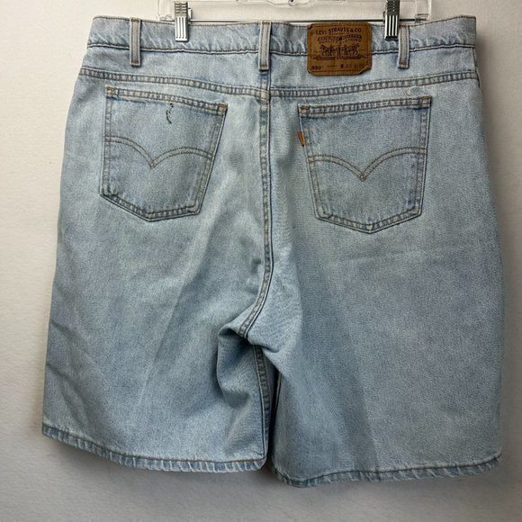 Vintage Levis 550 Orange Tab Relaxed Fit Mens Size 40 Blue Denim Jean Shorts - Picture 4 of 9